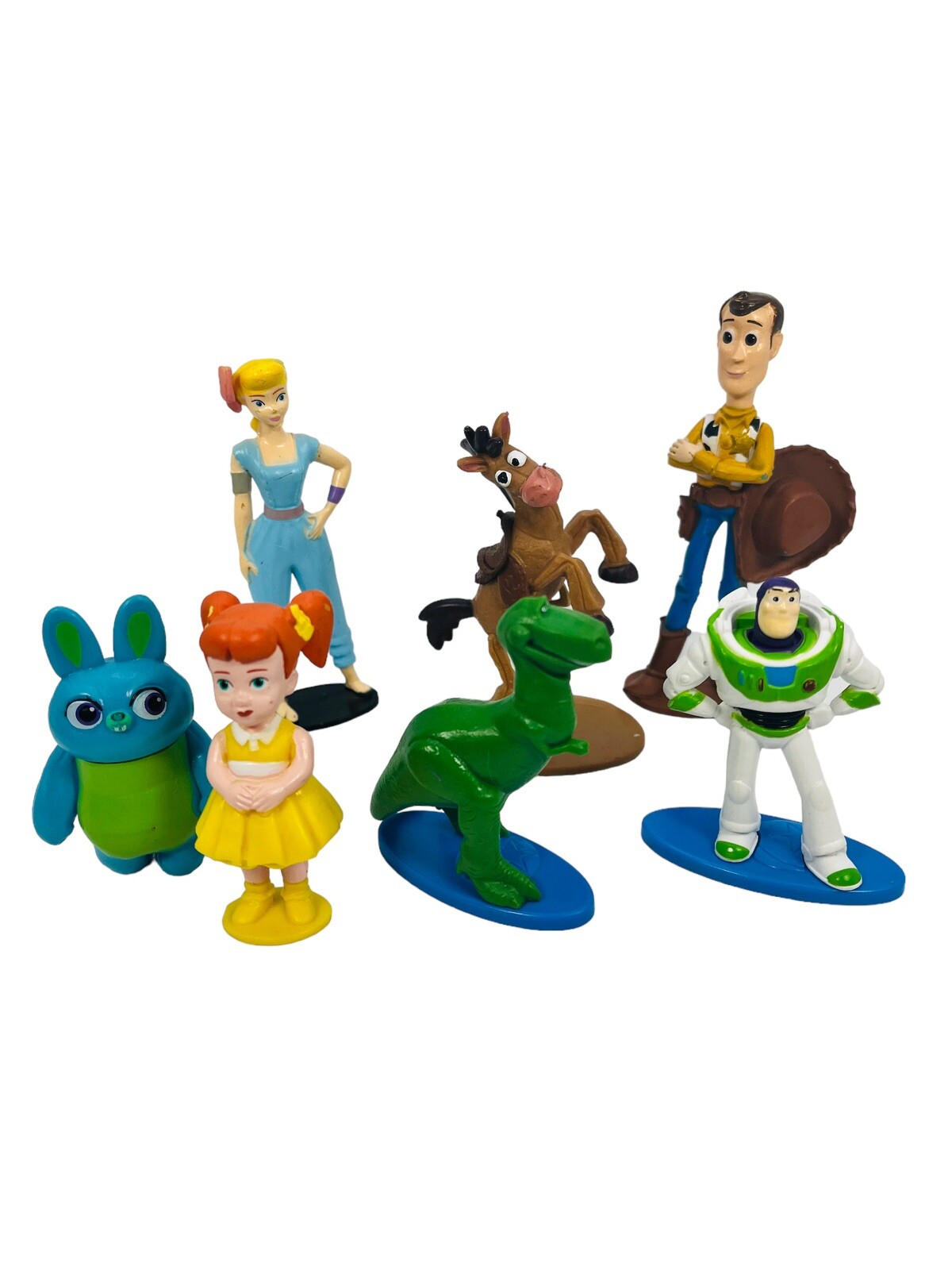 Disney Toy Story Figure Lot Of 7 Toys Cake Toppers Woody Buzz Rex Bo Peep