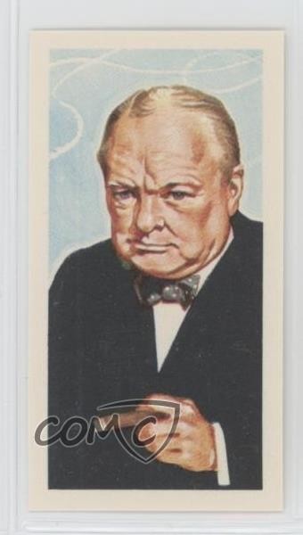 1969 Brooke Bond Famous People Tea Blue Back Winston Churchill #29 1no2