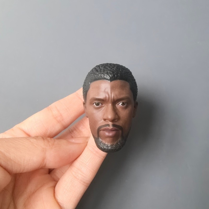 1:6 Male Head Sculpt Stars PVC Carved Fit 12'' TBLeague Phicen Black Skin Figure