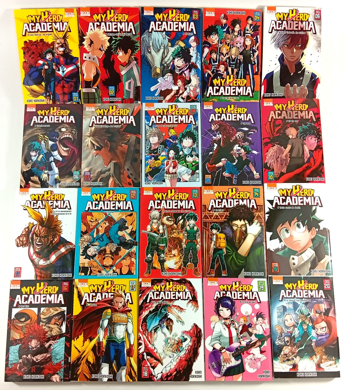 Lot de 20 Mangas VF My Hero Academia Tomes 1 a 20 TBE   Envoi rapide et suivi