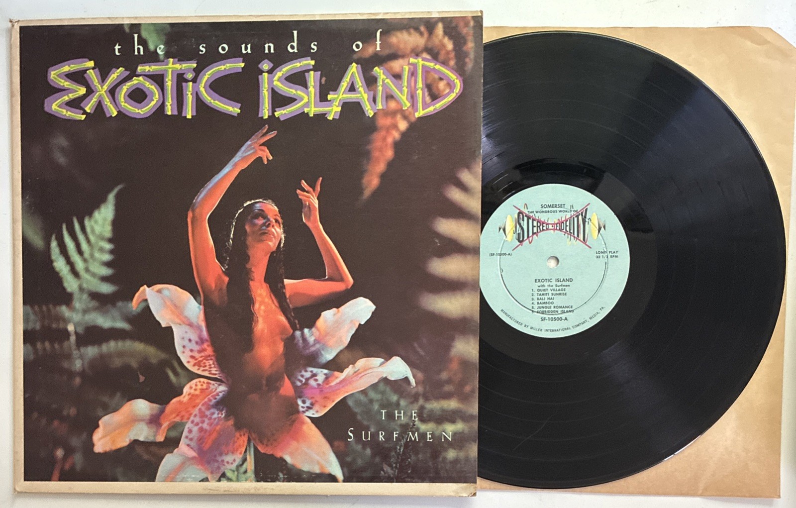 THE SURFMEN The Sounds Of Exotic Island LP Somerset — VG