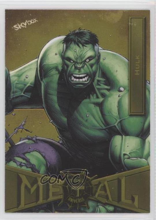 Upper Deck 2022 Marvel Metal Universe Spider-Man luce gialla FX Hulk #33 02v3