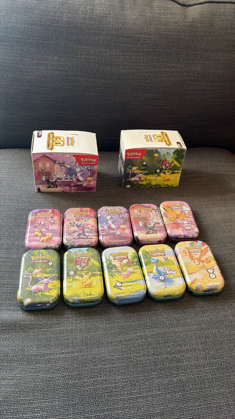 Pokémon Pokémon GO 2022 Lotto 2 scatole + 10 mini tin/pack in latta metallo