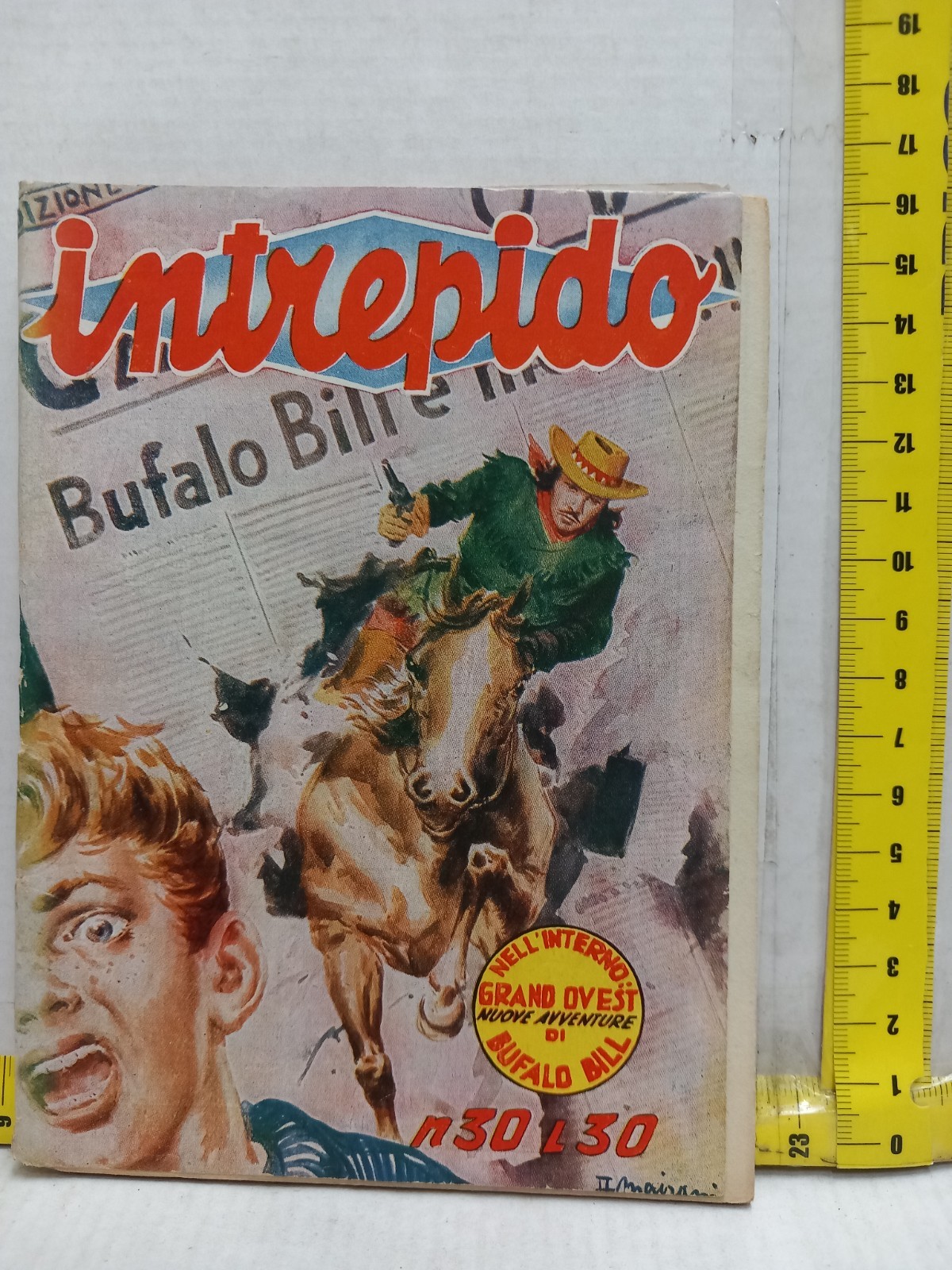 Intrepido 1952 anno 18°  n° 30   BUONO COPERTINE QUASI STACCATE