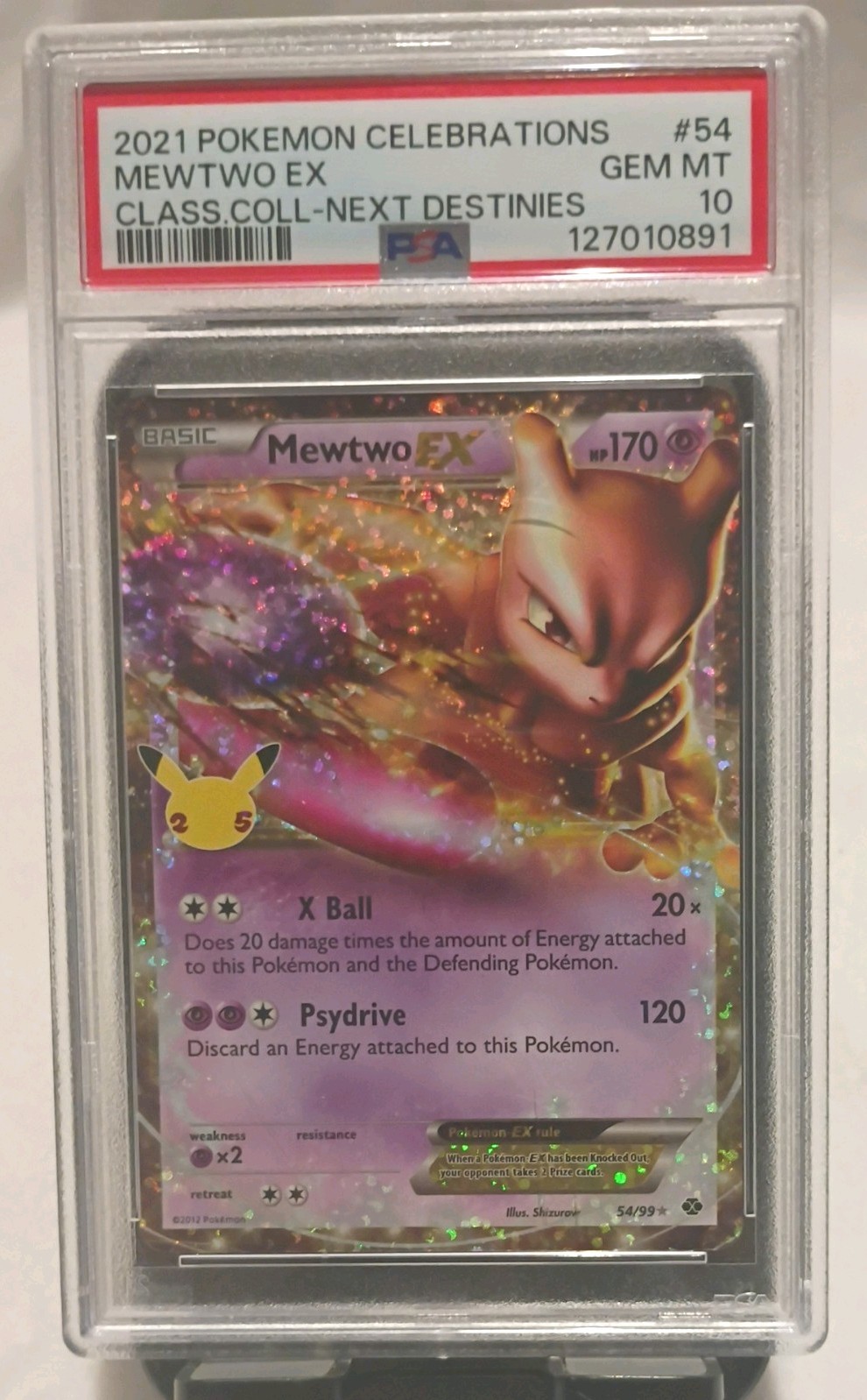 Pokemon Celebrazioni 2021 Collezione Classica #54 Mewtwo Ex PSA10