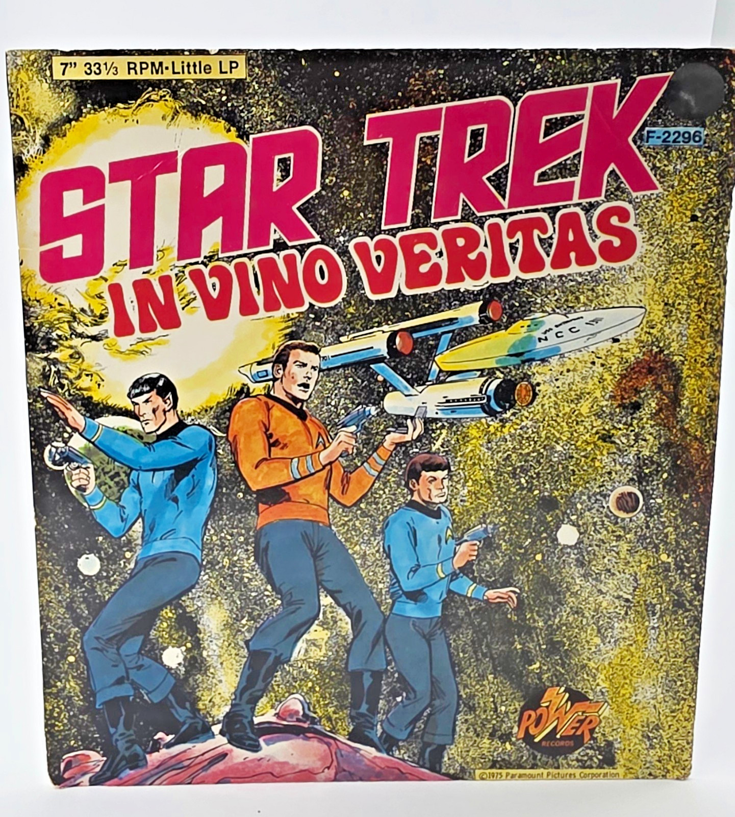 1975 Power Records Star Trek In Vino Veritas 7" LP 33 1/3 RPM Vinyl