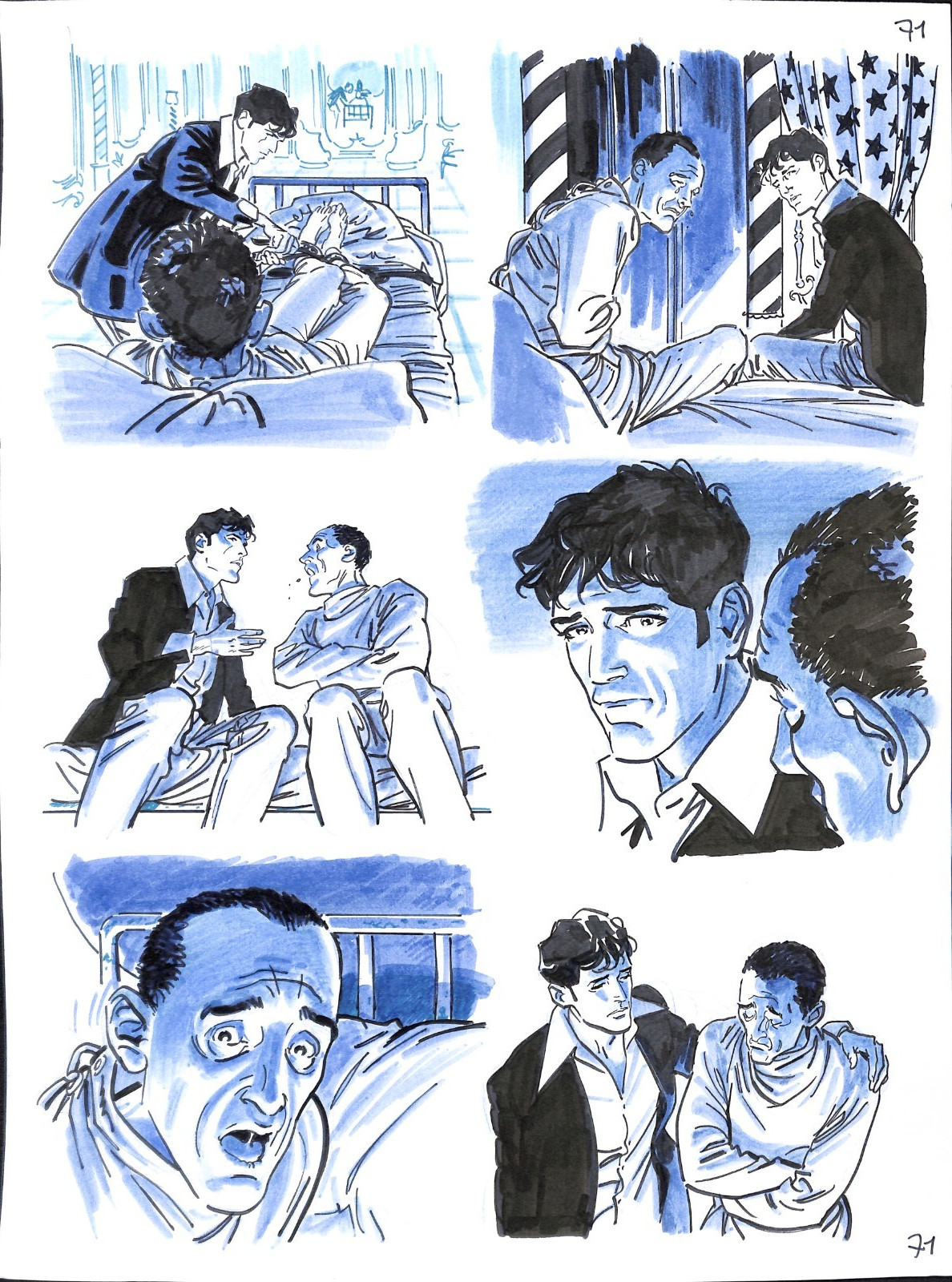 BRUNO BRINDISI- DYLAN DOG  TAVOLA ORIGINALE - su cartoncino