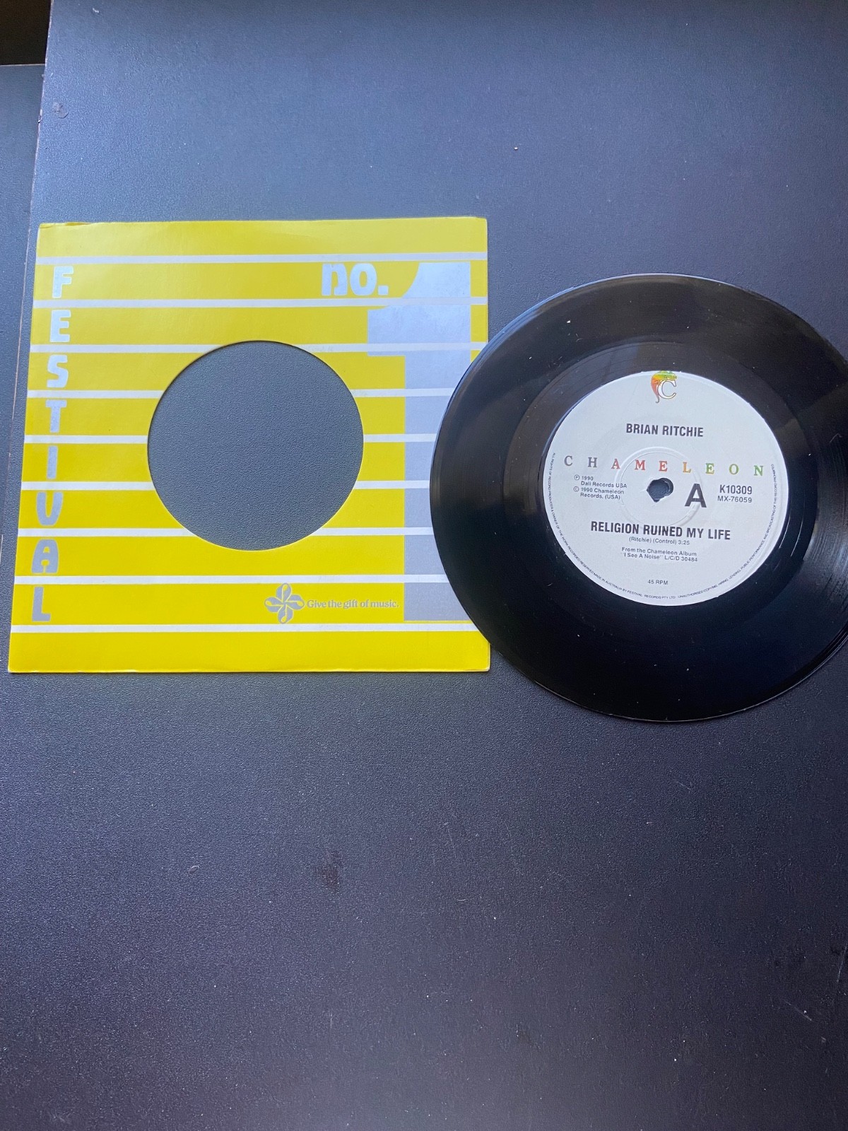 Brian Ritchie Chameleon Jazz Import Religion Ruined my Life Baby Vinyl 45 RPM