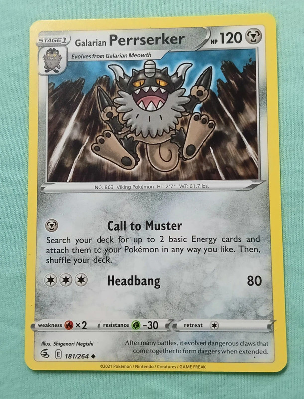 🇬🇧 Galarian Perrserker - Fusion Strike (Shigenori Negishi) 2021