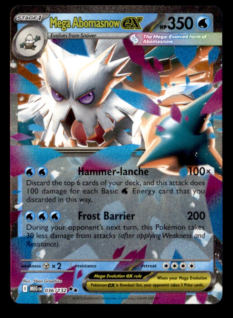 Mega Abomasnow ex Holo Doppia Rara ME01: Mega Evoluzione 036/132 NM