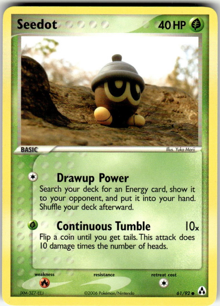 Seedot EX Legend Maker 61/92 Pokémon comune - inglese giocato moderatamente