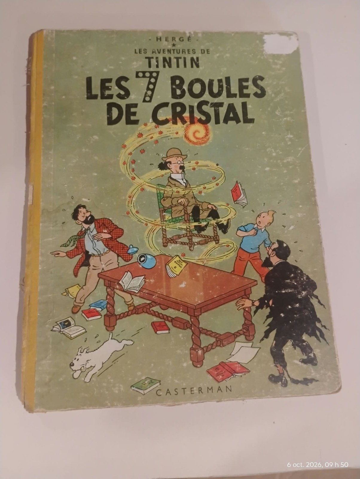 Tintin – Les 7 Boules de Cristal – Édition Casterman vintage – Bon état