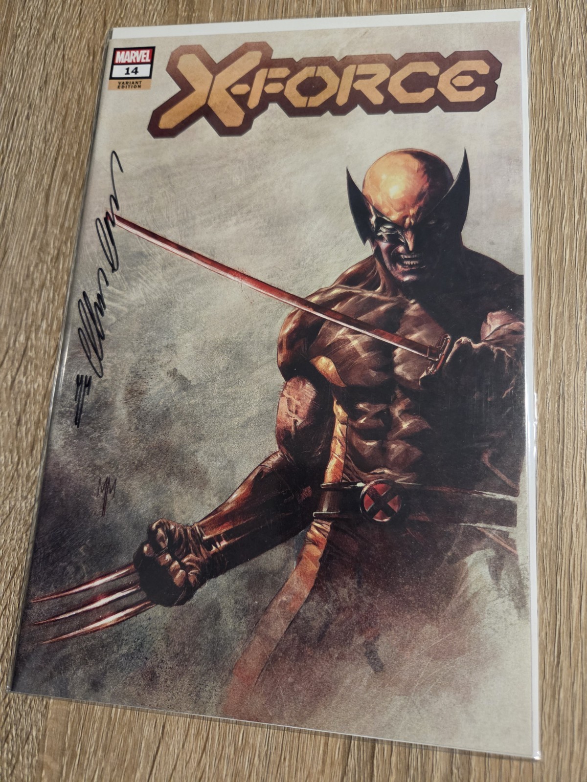 X-Force #14 signed Marco Mastrazzo UC Virgin Variant Wolverine W COA