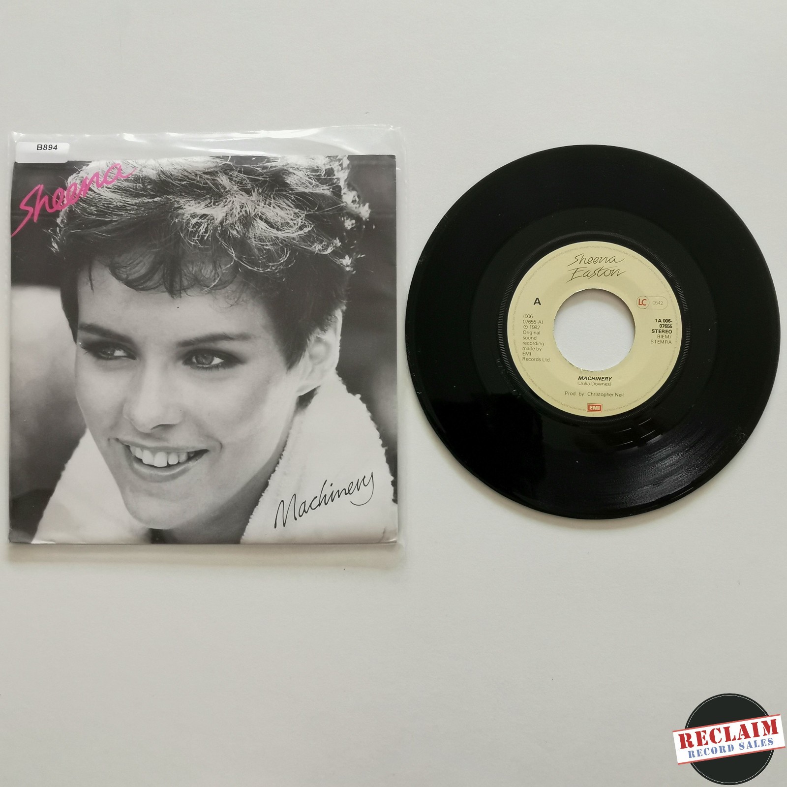 sheena easton - machinery 7" vinyl record VG