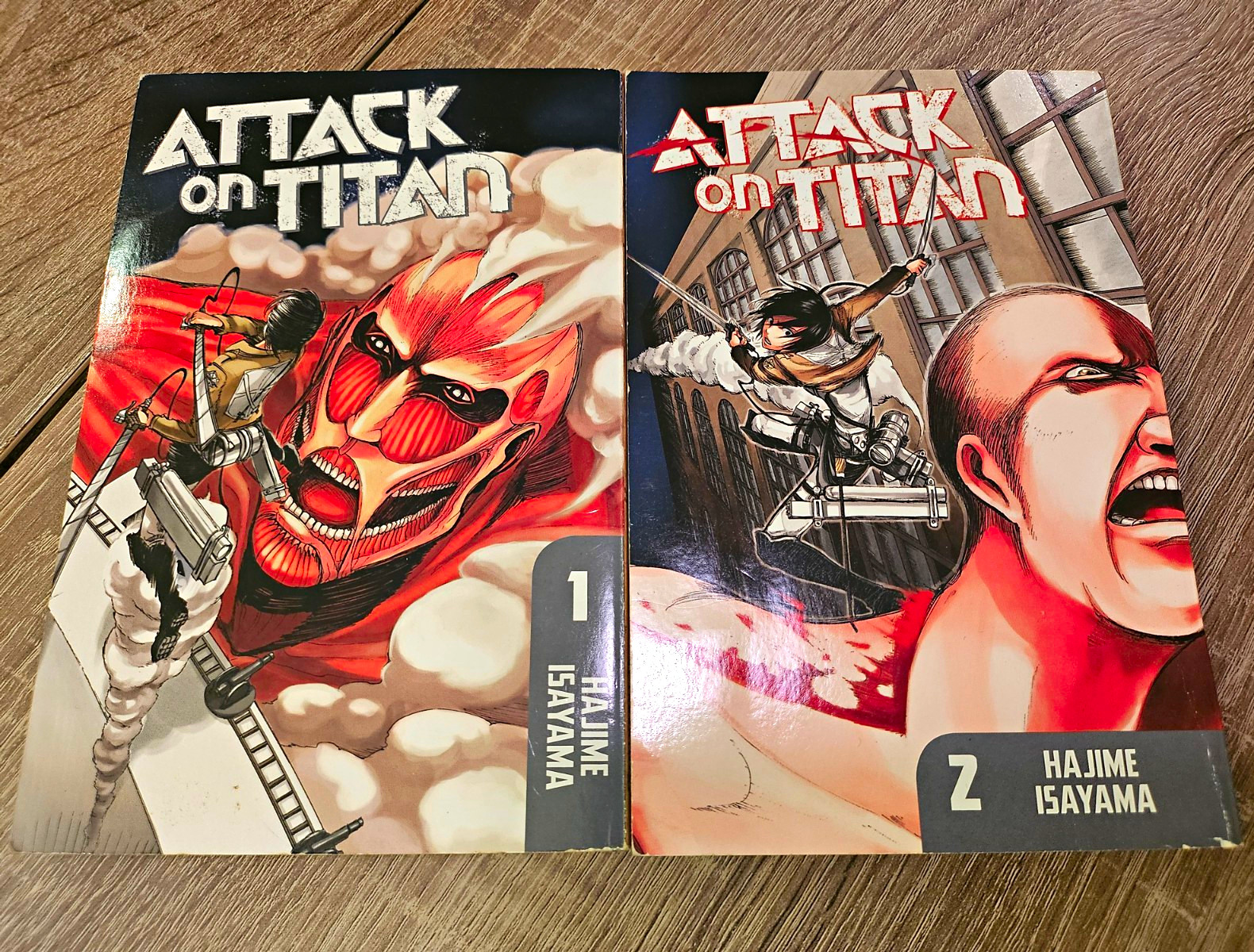 Attack on Titan Manga Volumes 1-2 English Paperback Set Hajime Isayama