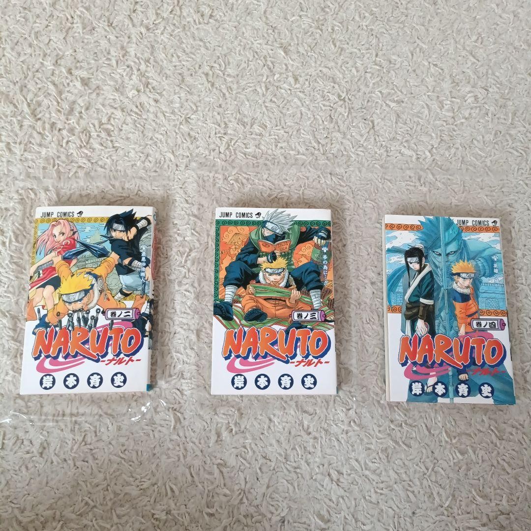 Naruto Vol 2 a 4 Tutto 1° Edizione Stampa Manga Giapponese Set 3 Libro Salto Fumetto