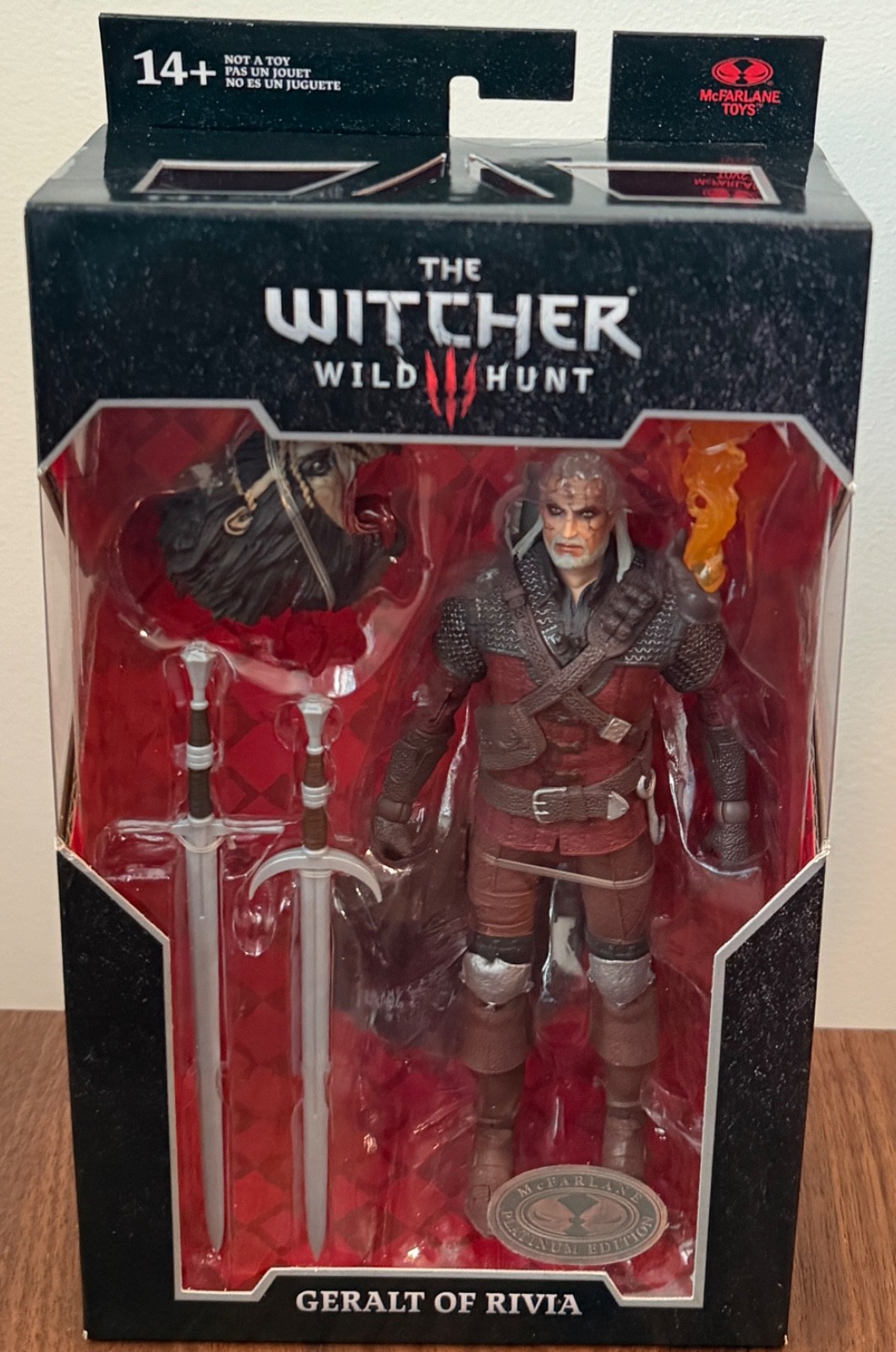 Witcher 3 Wild Hunt Geralt of Rivia Platinum 7" Action Chase Figure McFarlane
