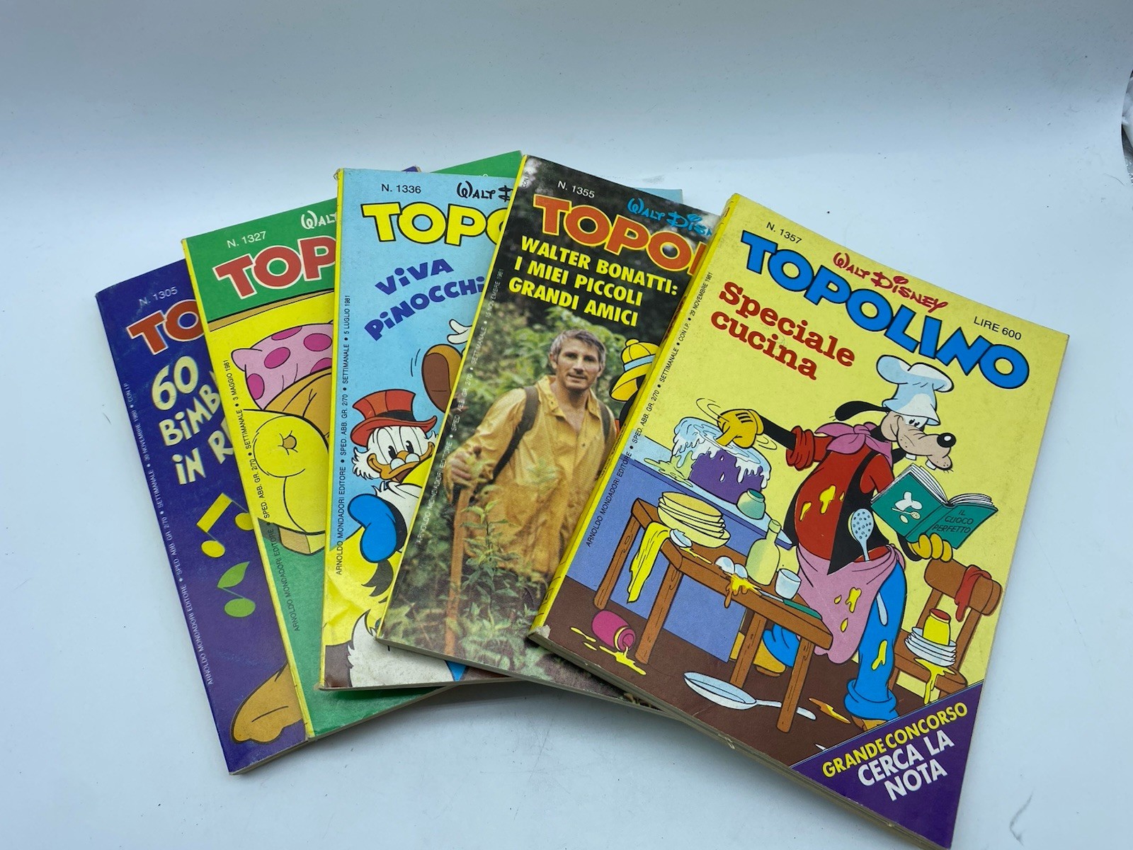 Lotto 5 Catalogo Topolino Anni 80, Numeri 1305,1327,1336,1355,1357.