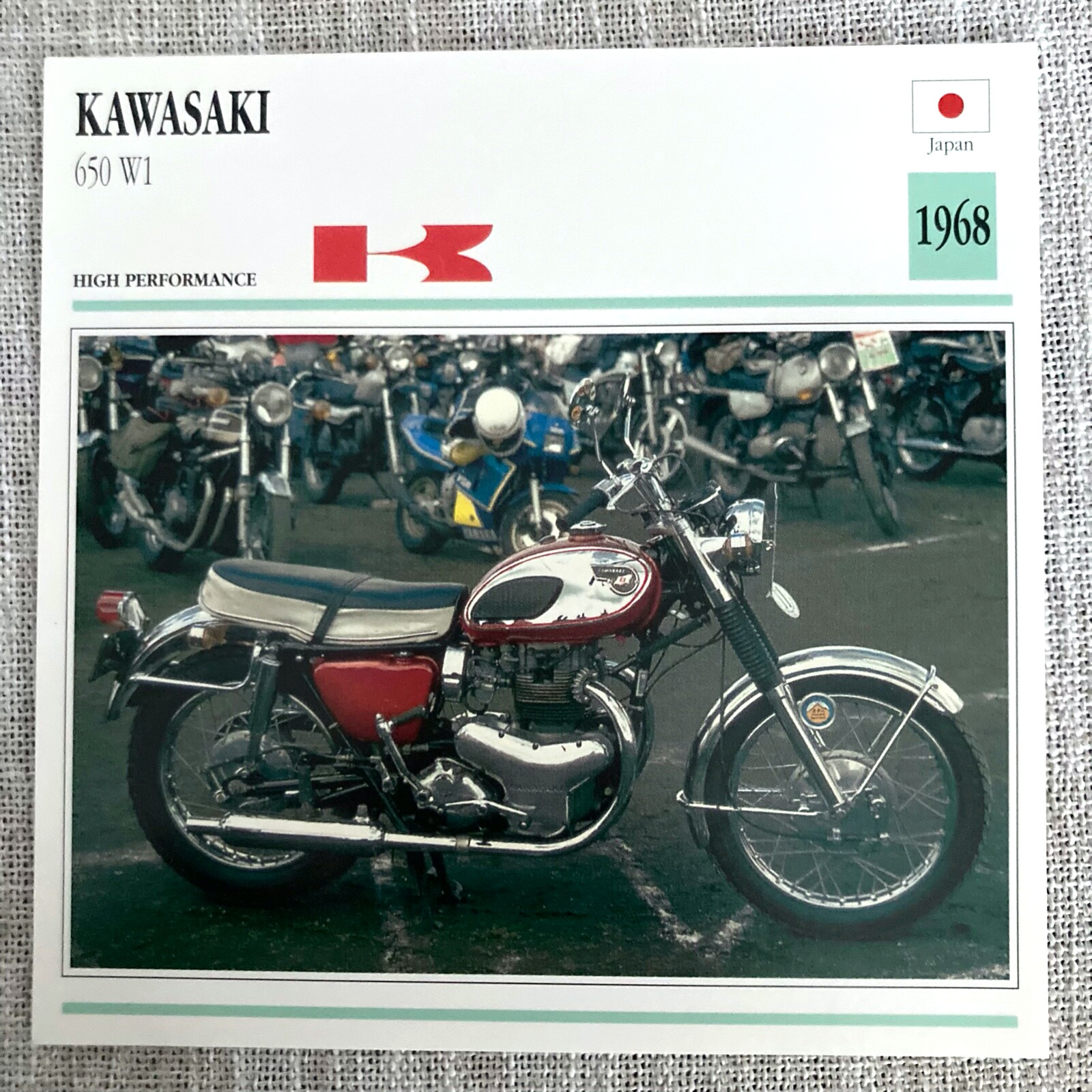 Scheda Moto Kawasaki 650 W1 High Performance 1968 Japan Edito Service Atlas
