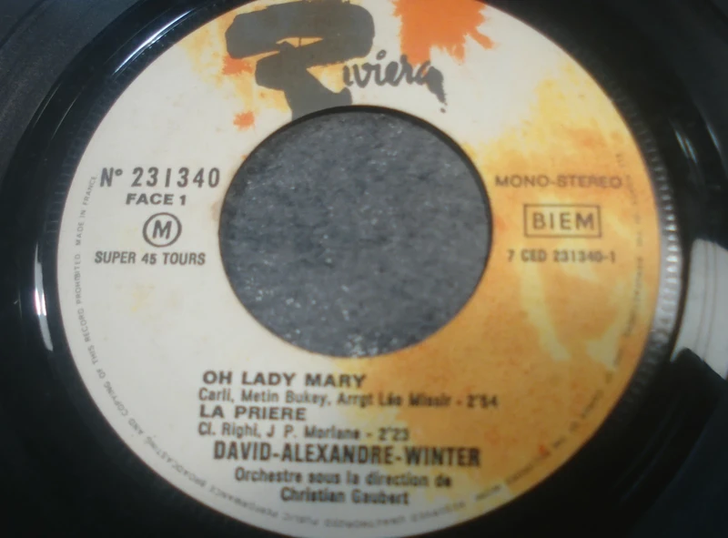 45t david alexandre winter -oh lady mary -sans pochette