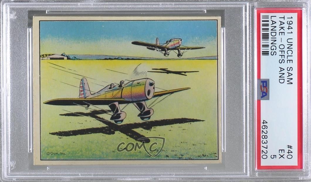 1941 Gum Inc Zio Sam R157 aviatore decolli e atterraggi #40 PSA 5 00ab