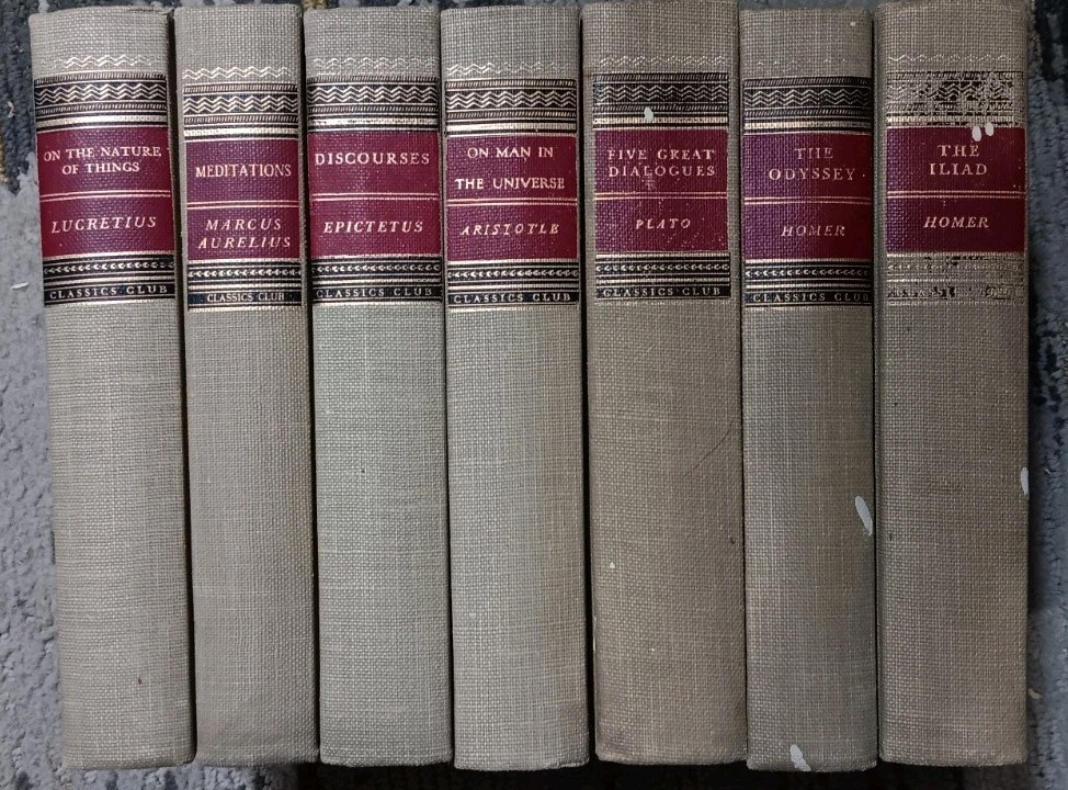 Classic Club LETTERATURA GRECA 7 Vol Set di Platone, Omero e altri, PBYr42'-46'LIKENEW