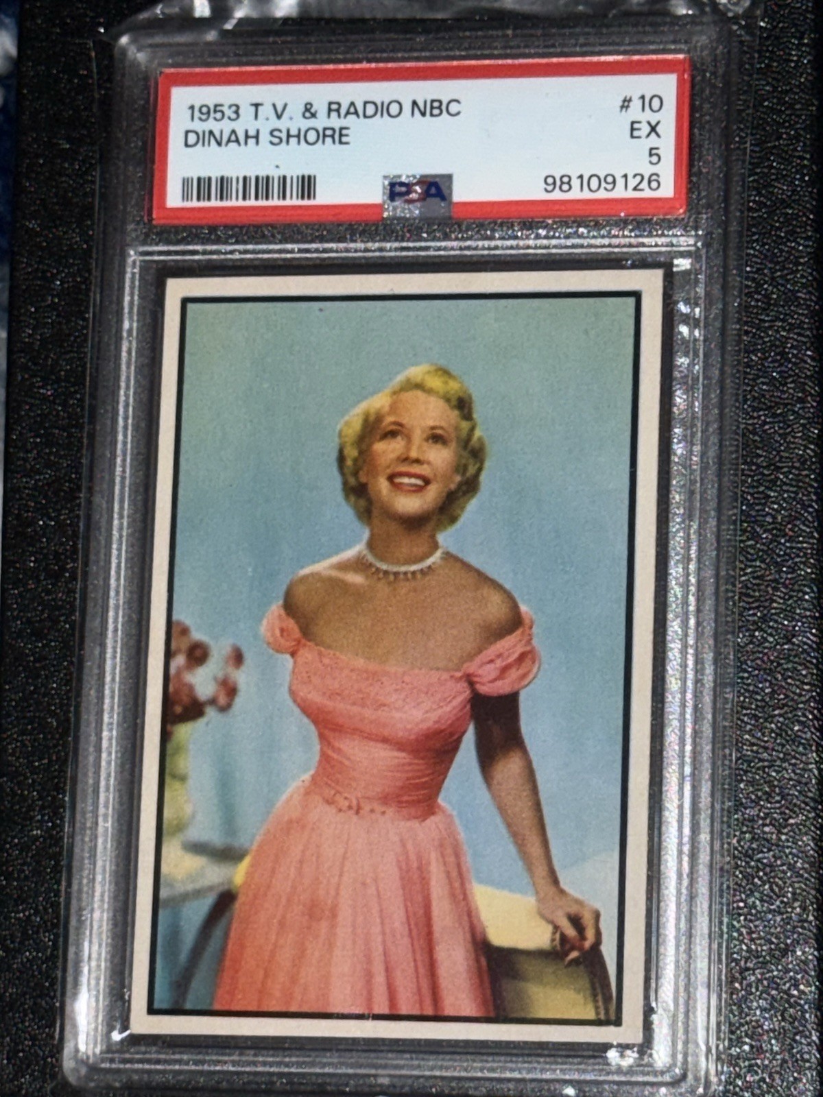Bowman T.V. 1953 & Radio NBC #10 Dinah Shore PSA 5 EX rara da collezione da collezione