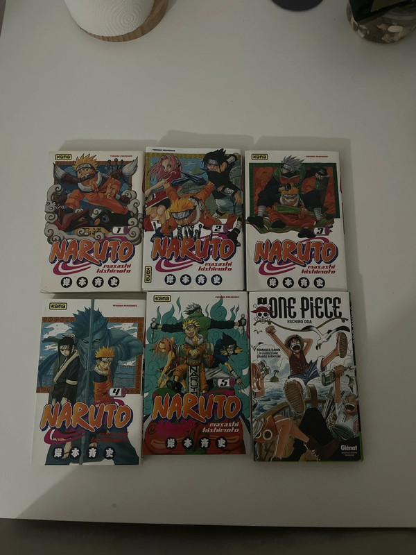 Lot de 1 a 5 Naruto + 1 one piece