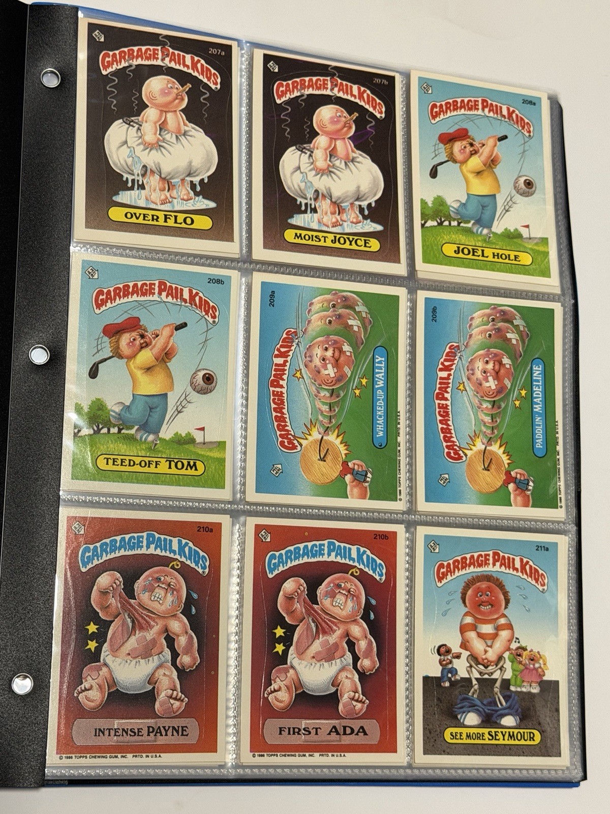Topps Garbage Pail Kids 6a serie 6 set completo 88 carte 1986 ottime condizioni
