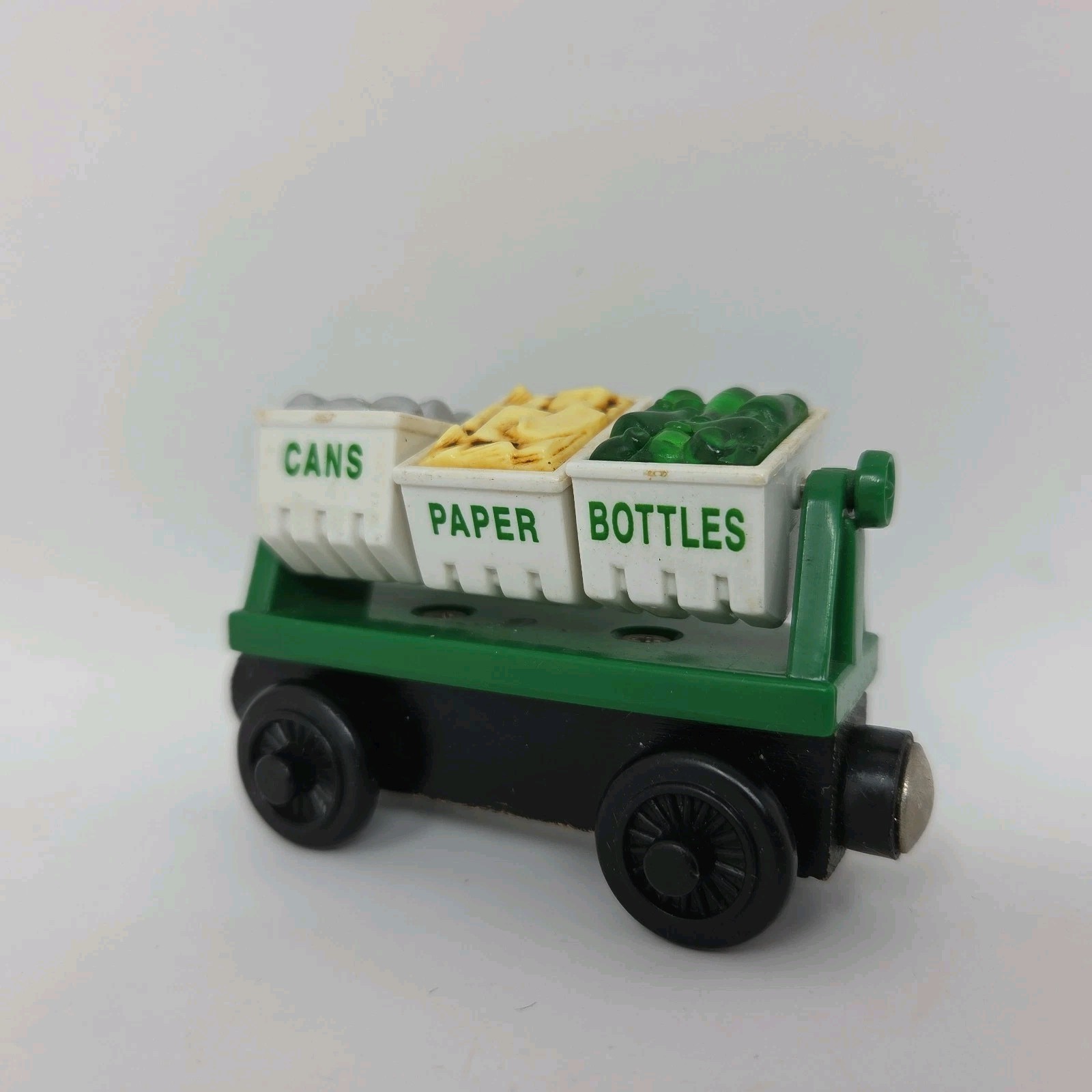 Thomas the Train Recycling Bins Wooden Railway Tender Cargo Sodor Green