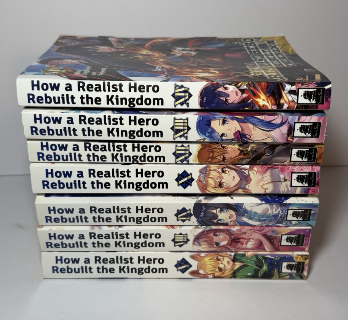 7 Come un eroe realista ricostruì il regno light novel volumi 5,8,9,10,12,13,14