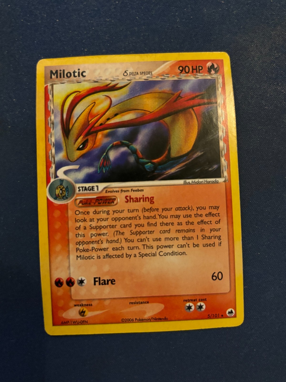 Pokemon EX Dragon Frontiers MILOTIC 5/101 Delta Species Mint