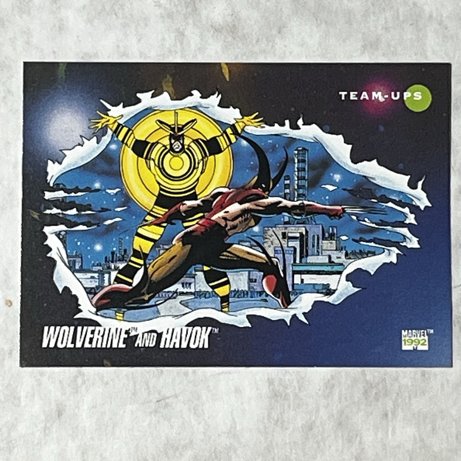 1992 Marvel Universe Serie 3 Trading Card 91 WOLVERINE e HAVOK Team Ups