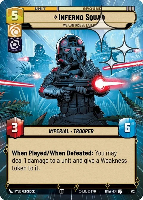 Star Wars Unlimited Homeworlds - Inferno Squad (712) - Hyperspace Foil