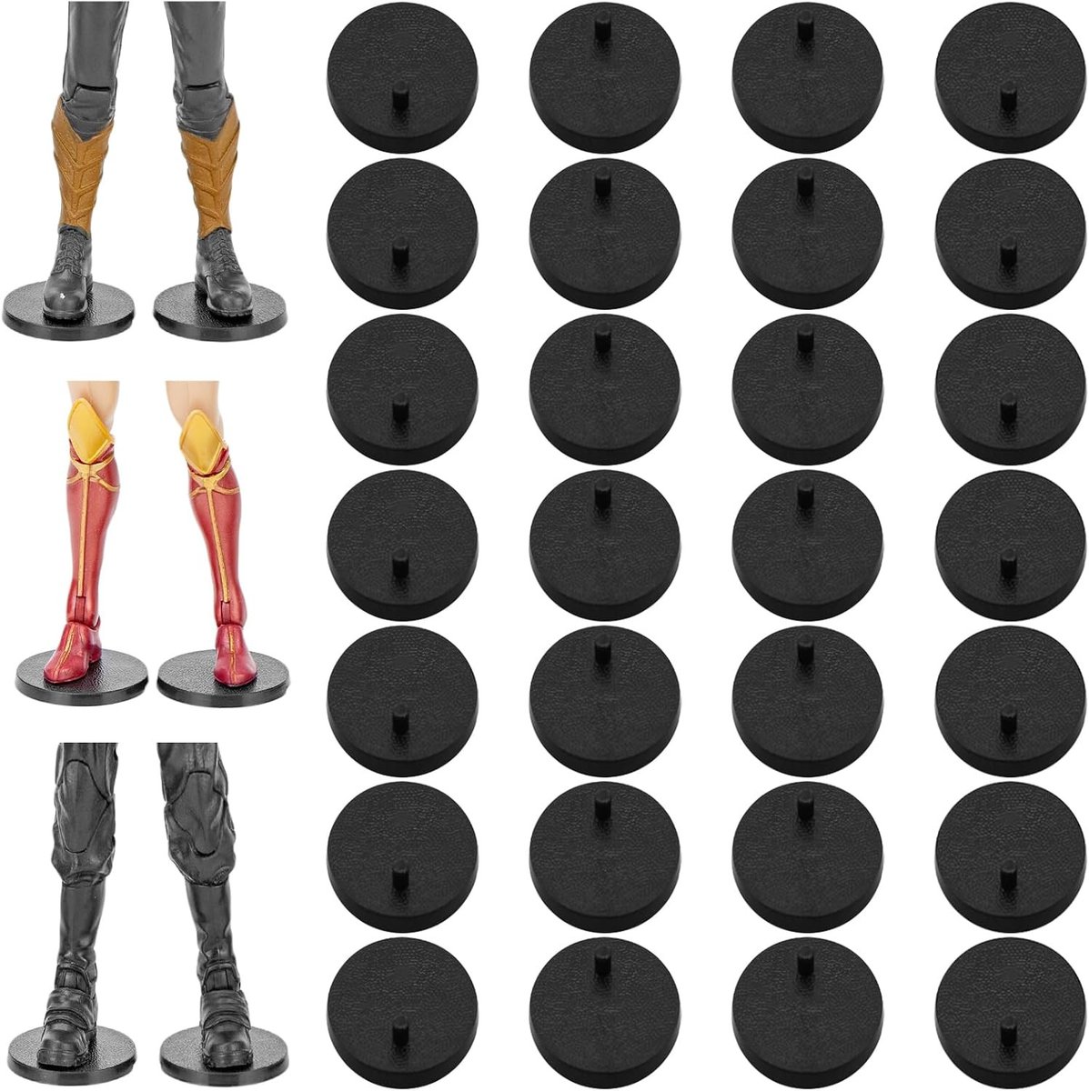 28PCS 6 Pollici Action Figure Stand Espositore Basi con Picchetto Giocattolo Organizzatore Supporto Acc
