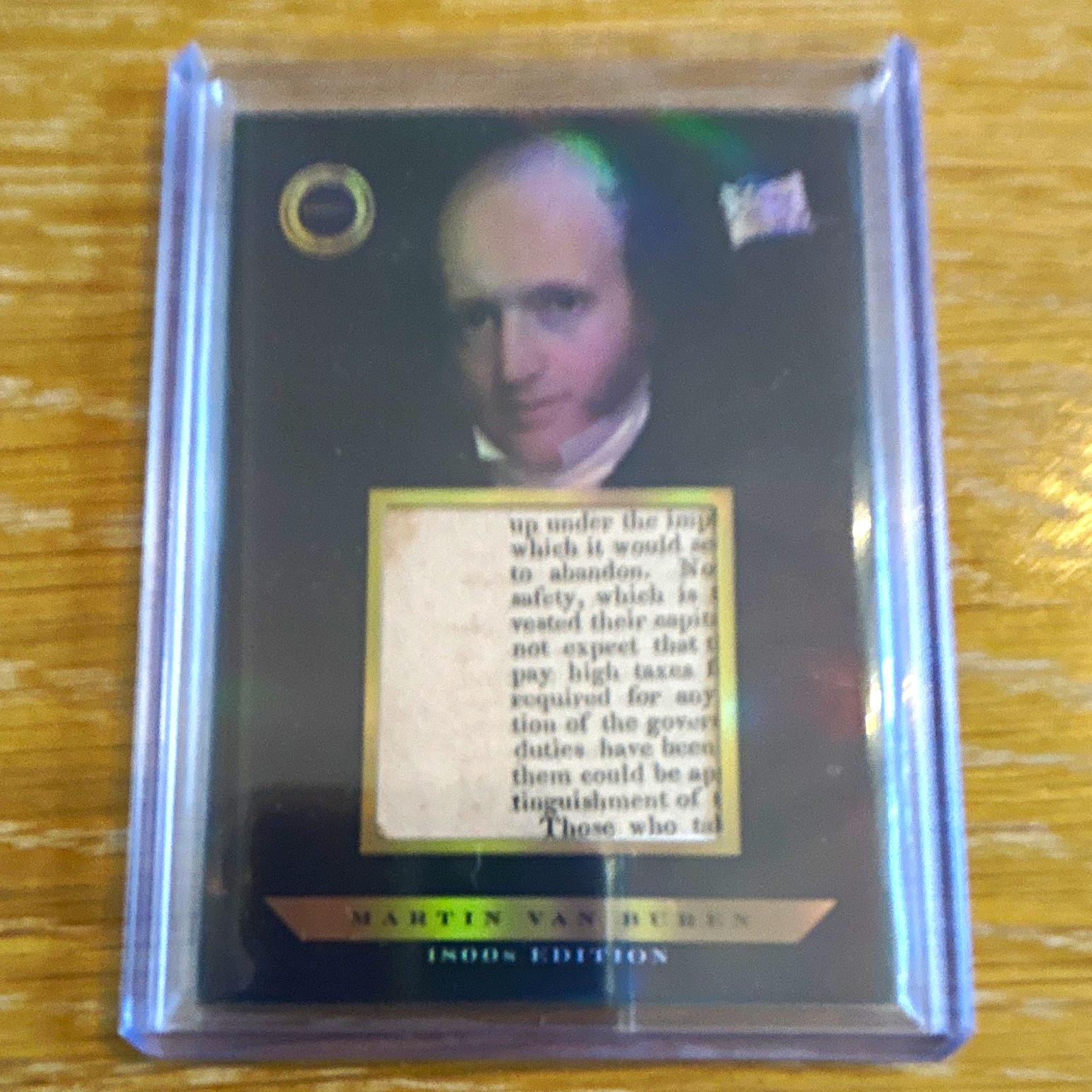 2024 Pezzi del Passato 1800 Edizione Martin Van Buren Reliquia Card #123