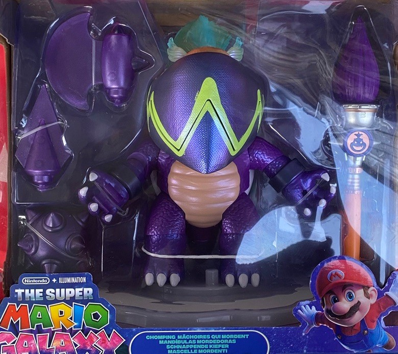 Nintendo Super Mario Galaxy Movie Chomping Wonder Bowser Jr. Fig Jakks IN MANO