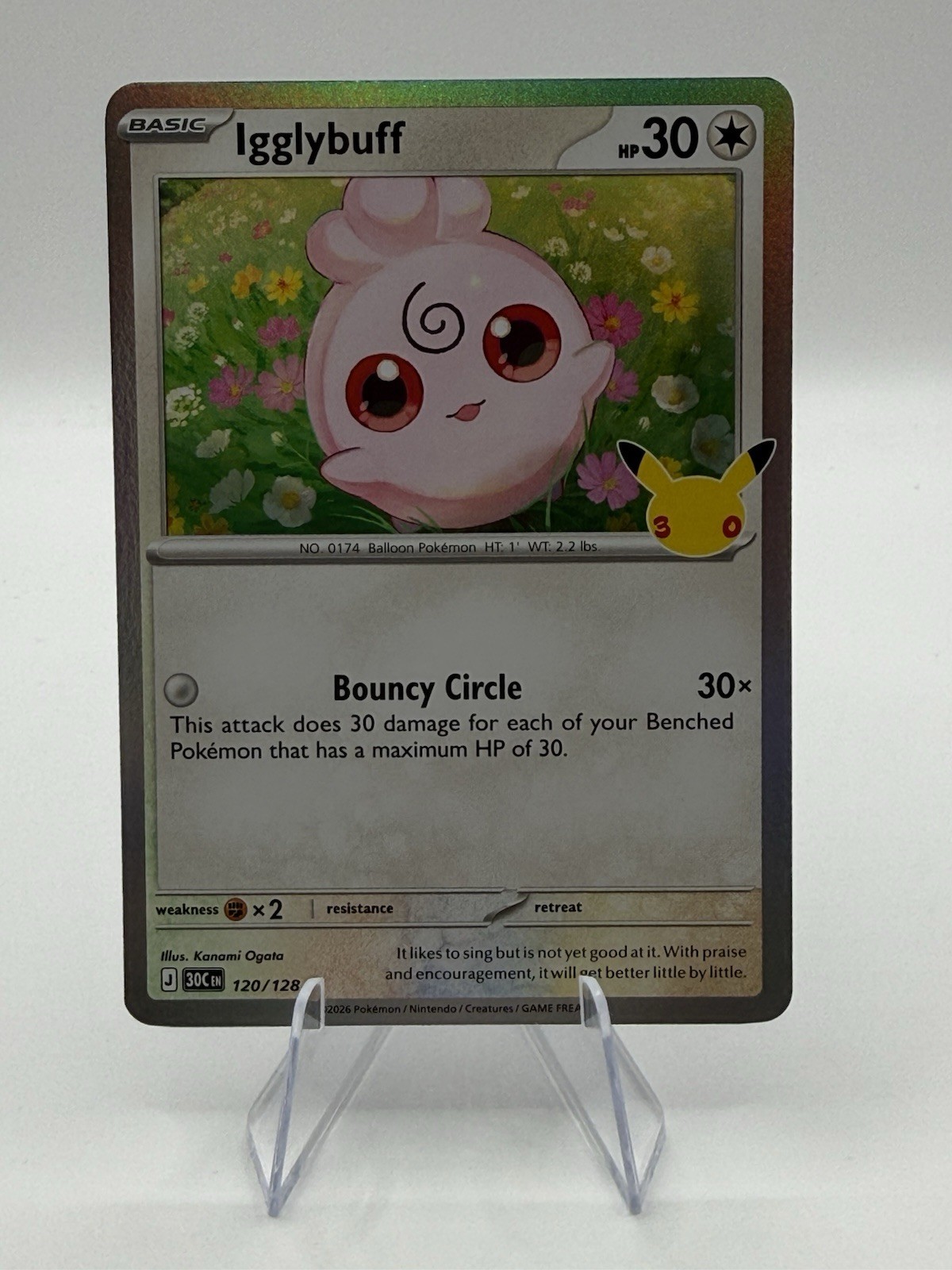Igglybuff 120/128 Me: 30th Celebration Holo