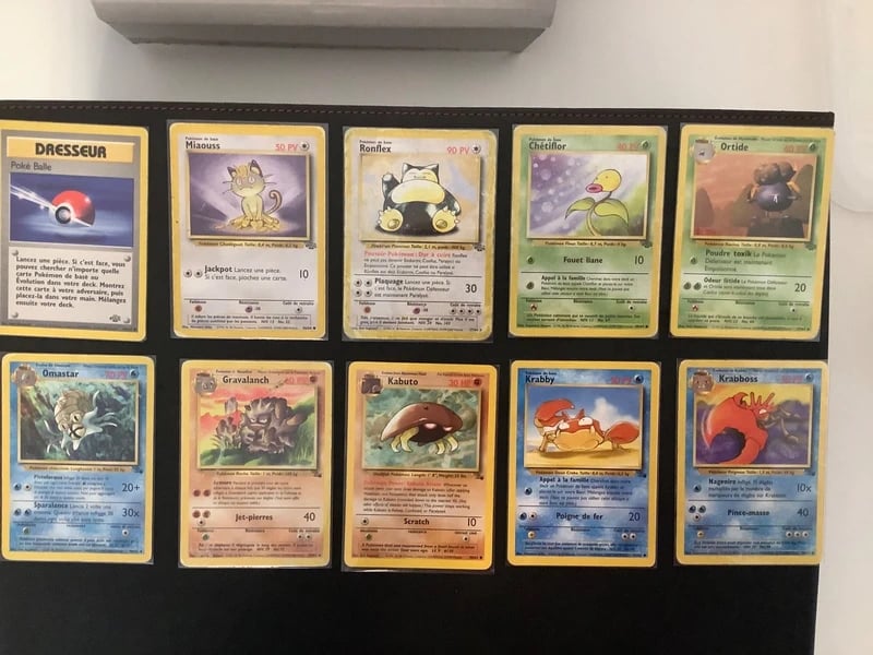 Lot de 10 cartes Pokémon anciennes