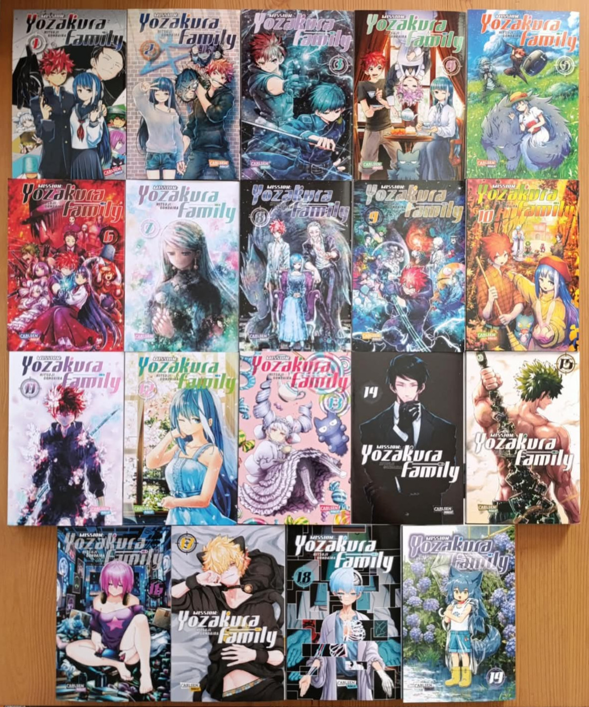 Mission Yozakura Family Manga 1-19 tedesco 1. Edizione 2 Poster Carlsen Nuovi