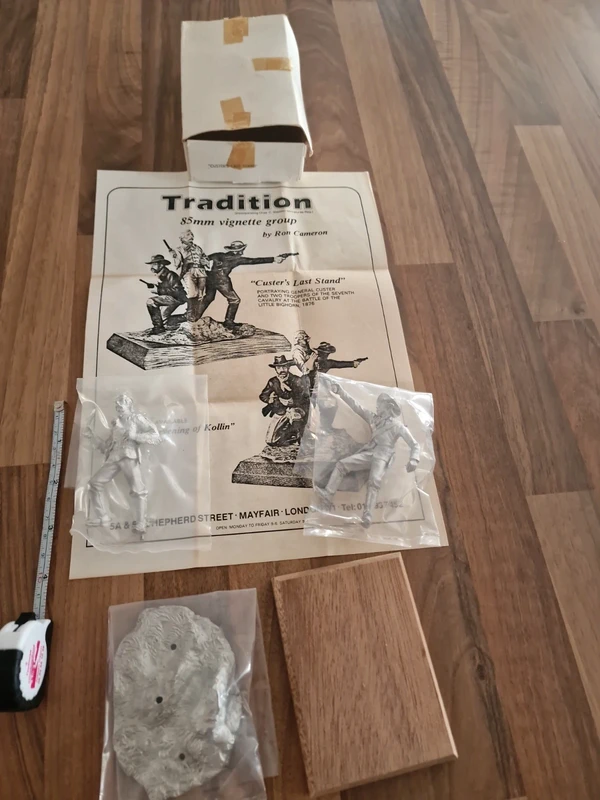 Rare Kit Figurines Étain Vintage 85mm - Tradition of London - Custer's Last Stand