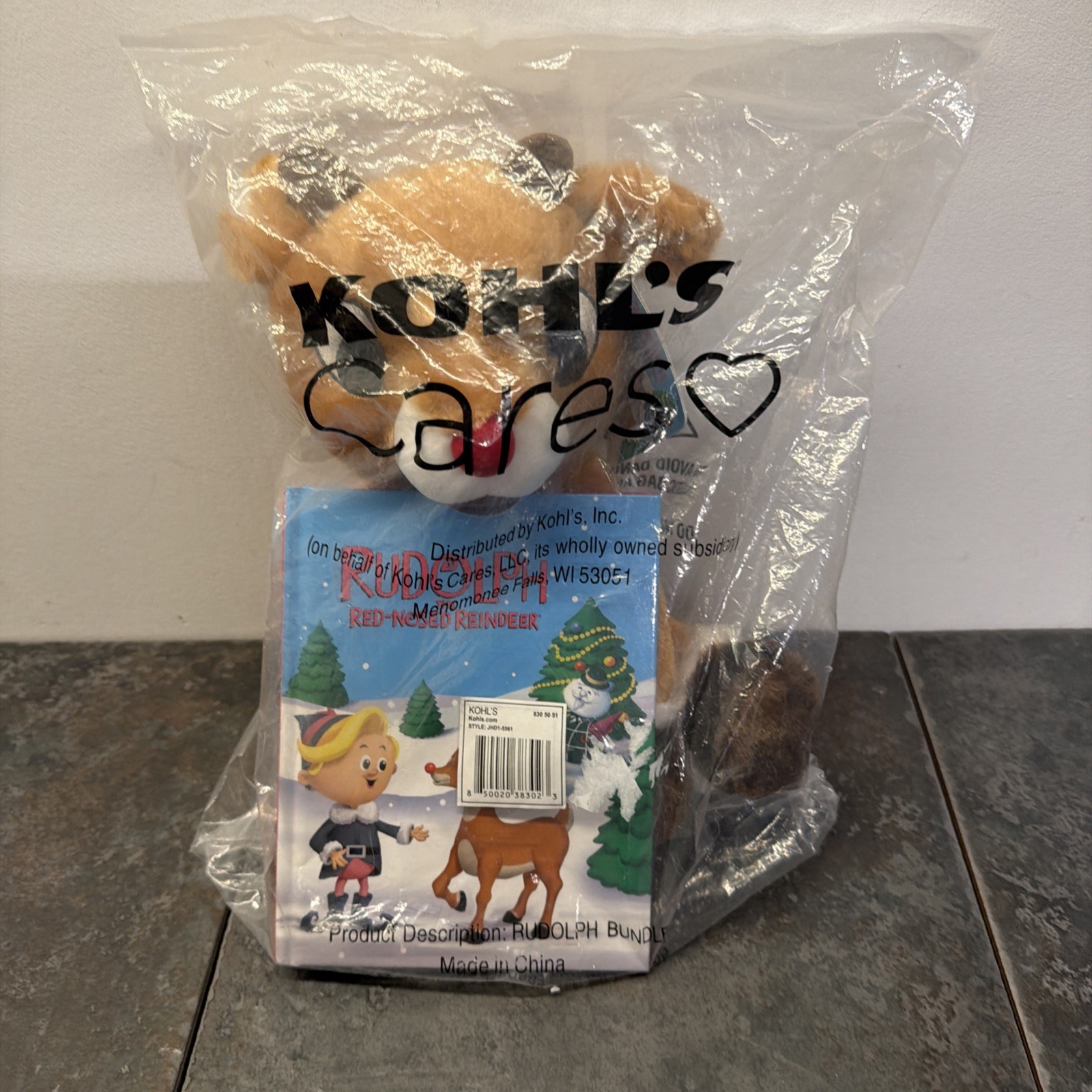 Rudolph la renna dal naso rosso Rudolph 10 pollici peluche e libro di Kohl's Care