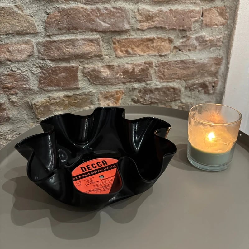 Vinyl Record Bowl Handmade – Decca Orange Label Offenbach 1962