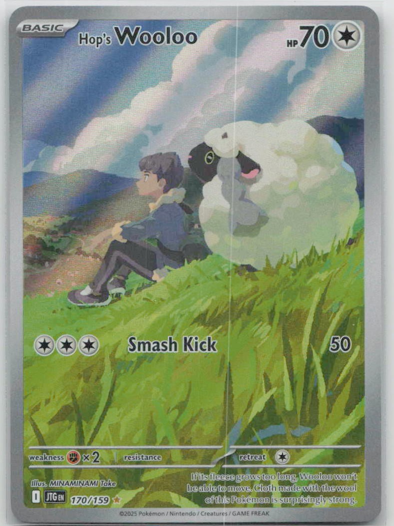 Hop's Wooloo 170/159 Illustration Rare Journey Together Pokemon Holo Near Mint