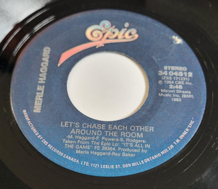 Merle Haggard – Let's Chase Each Other Around The Room 45 RPM Record 7"