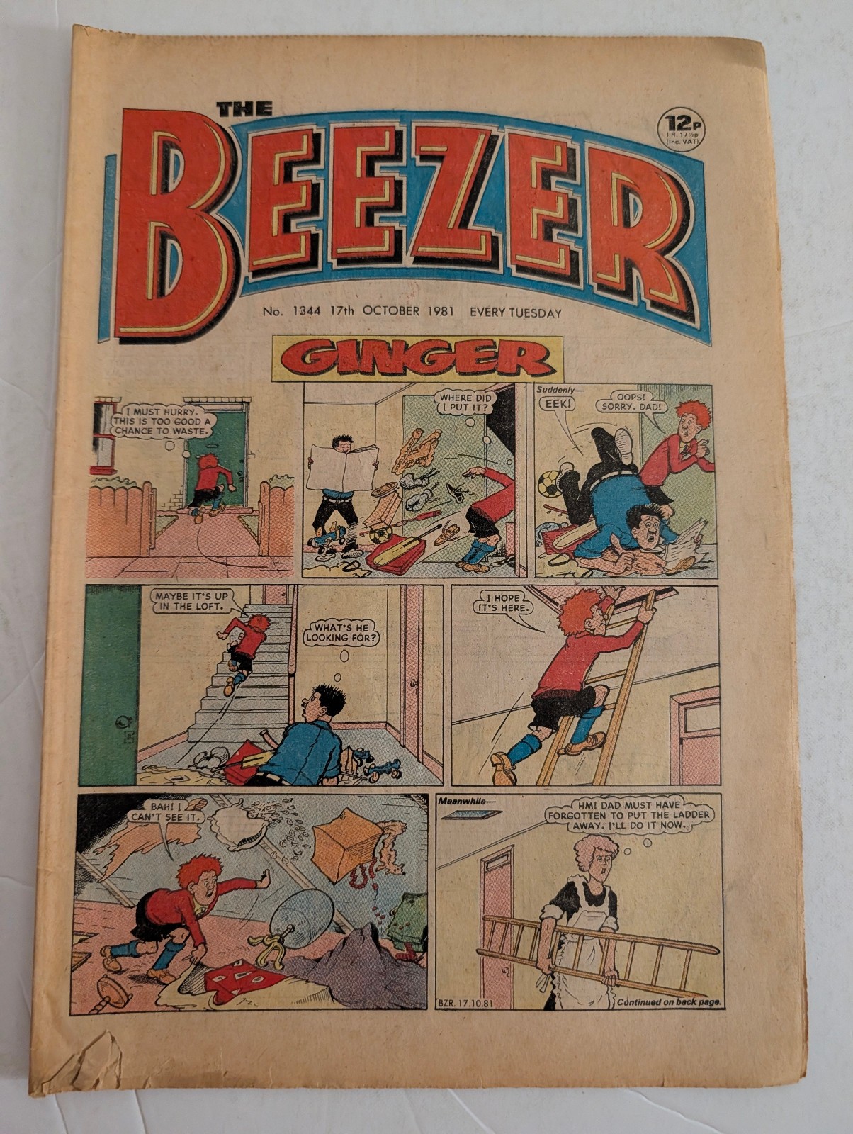 The Beezer Comic No 1344, October 17th 1981.