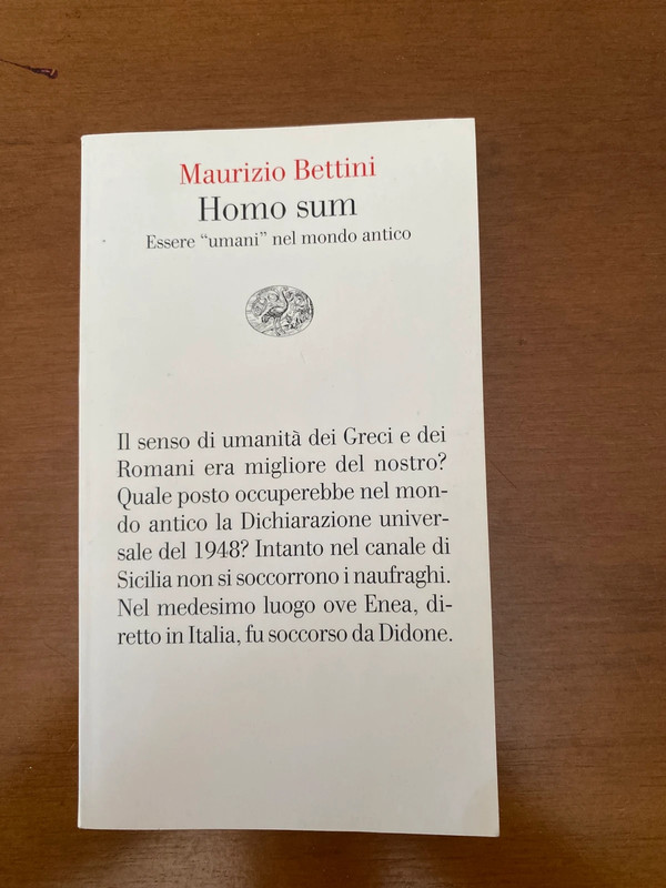 libro homo sum di Bettini