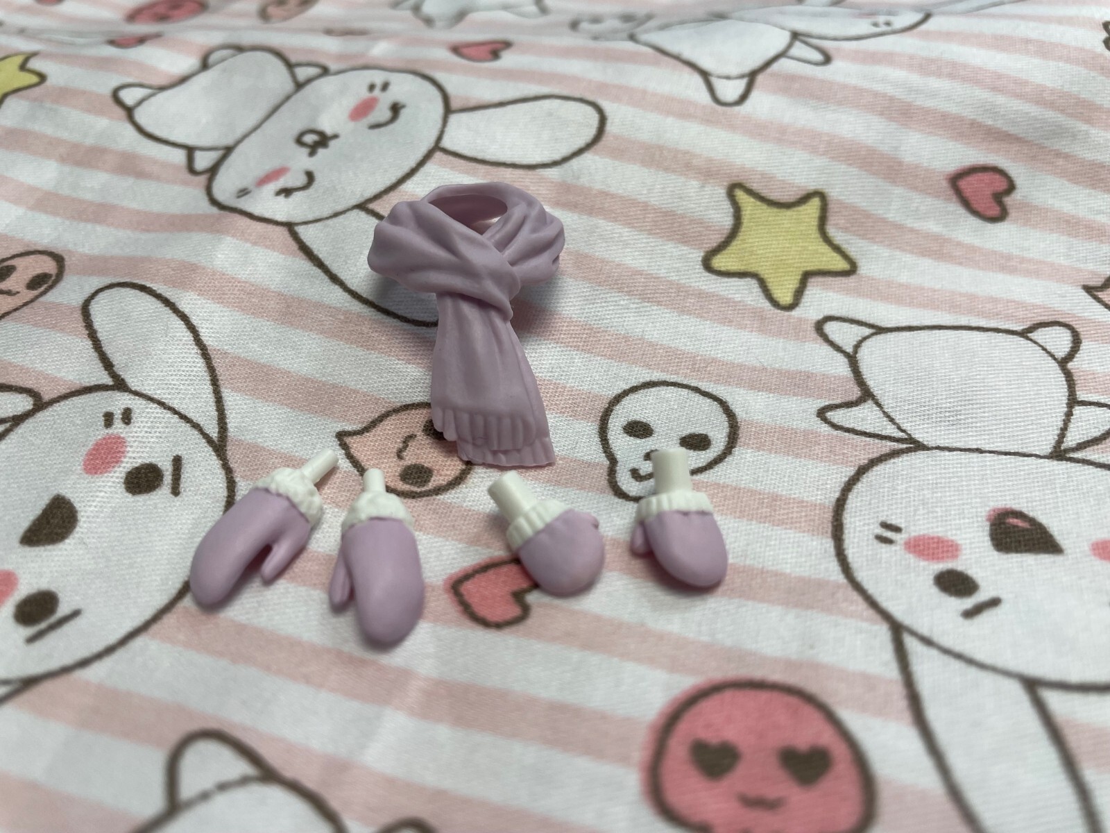 Good Smile Nendoroid Figma Gloves Scarf Mittens Purple Accessory for Figures Toy