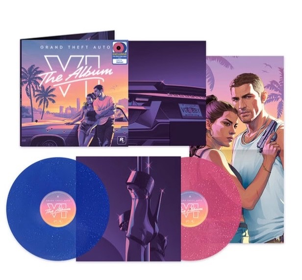 GTA VI 2xLP Glitter Sparkle Vinyl Poster Exclusive PRESALE New Sealed