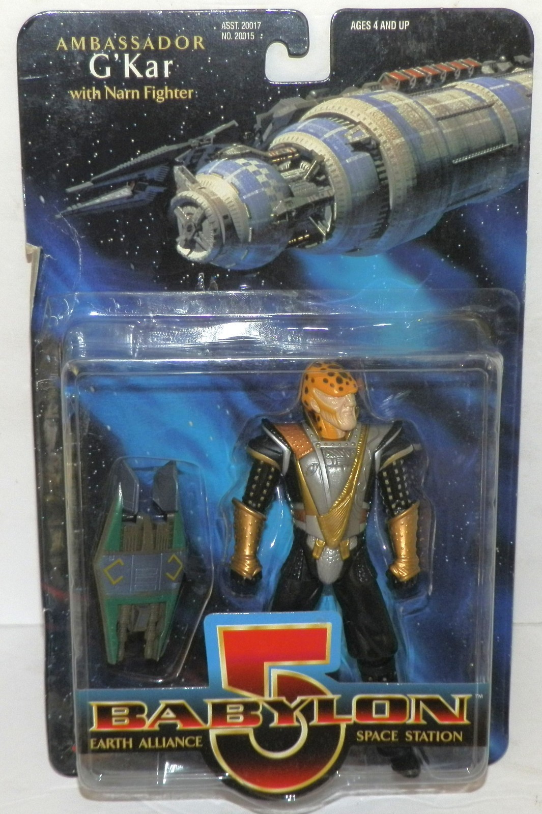 BABYLON 5 AMBASSADOR G'KAR ACTION FIGURE MOC SIGILLATO con Narn Fighter 1997 